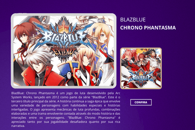 BlazBlue: Chrono Phantasma - ActionFigure Brasil