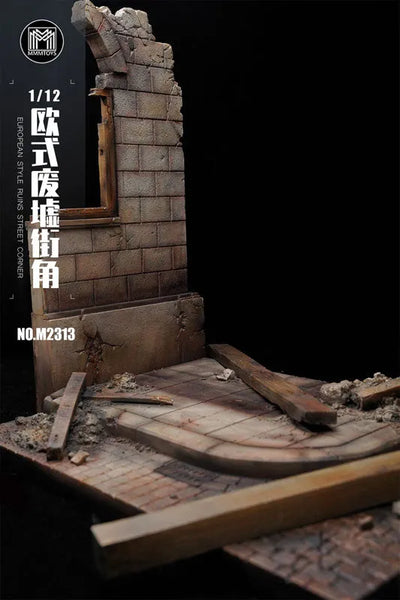1/12 Europe: Ruined Street Cornerㅤ – MMM Toys – ActionFigureBrasil — ambientada