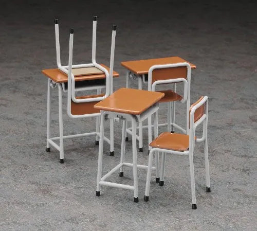 1/12 Posable Figure Accessory - School Desks and Chairs - 1/12 (Hasegawa)ㅤ – Hasegawa – ActionFigure Brasil — ângulo diferente