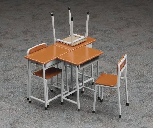 1/12 Posable Figure Accessory - School Desks and Chairs - 1/12 (Hasegawa)ㅤ – Hasegawa – ActionFigure Brasil — ângulo diferente