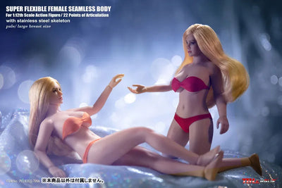 1/12 Super Flexible Female Seamless Body Stainless Steel Skeleton Large Bust Pale T05Aㅤ – TBLeague – ActionFigureBrasil — iluminação de estúdio