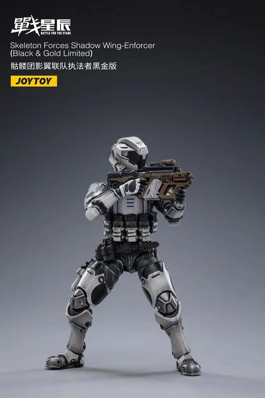 1/18 Battle for the Stars Skeleton Forces Shadow Wing-Enforcer (Black & Gold Limited)ㅤ – JOYTOY – ActionFigureBrasil