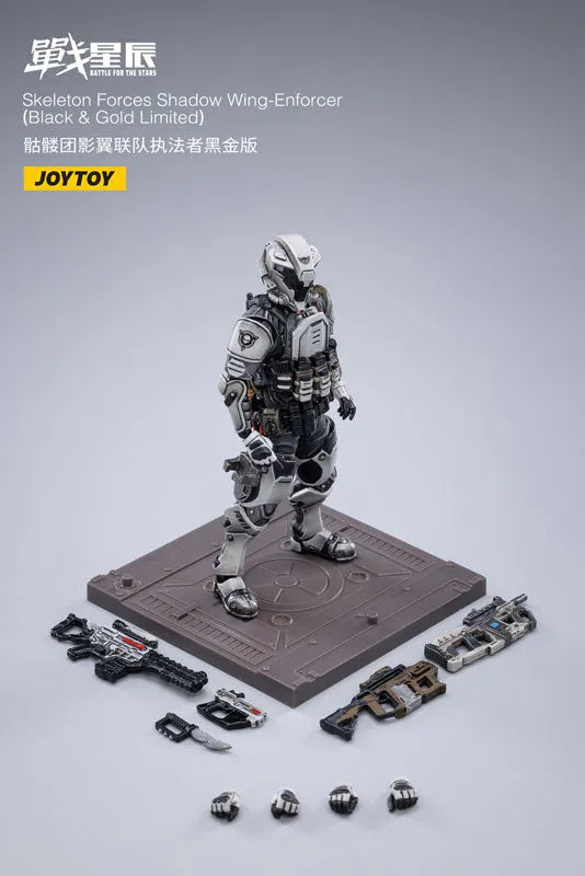 1/18 Battle for the Stars Skeleton Forces Shadow Wing-Enforcer (Black & Gold Limited)ㅤ – JOYTOY – ActionFigureBrasil