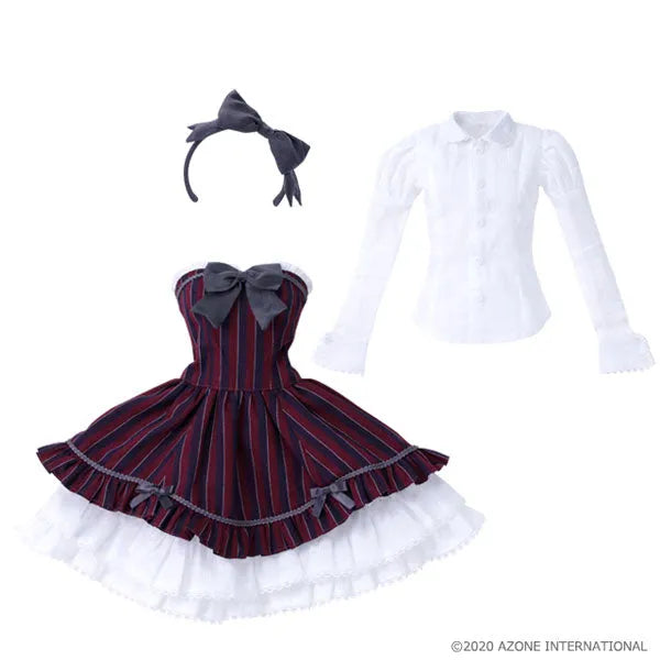 1/3 Scale 50 Red Bird Kanon Dress Set Bold Stripes (DOLL ACCESSORY)ㅤ – Azone – ActionFigure Brasil