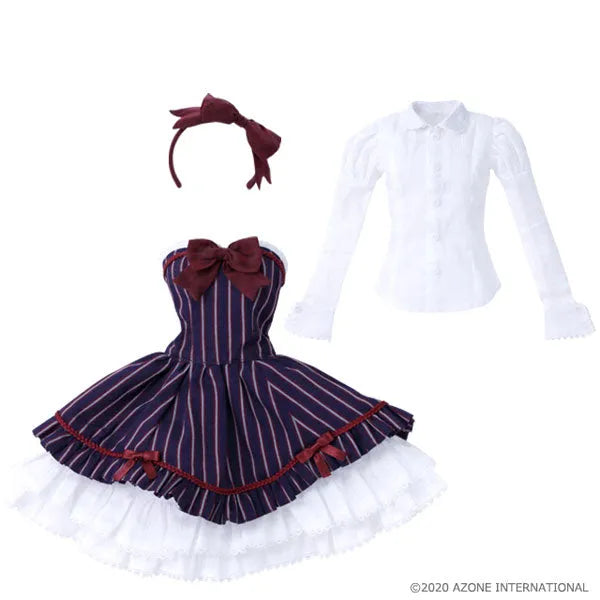 1/3 Scale 50 Red Bird Kanon Dress Set Navy Stripes (DOLL ACCESSORY)ㅤ – Azone – ActionFigure Brasil