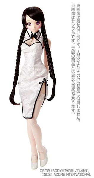 1/3 Scale AZO2 China Dress -Blooming Rose- White x Black (DOLL ACCESSORY)ㅤ – Azone – ActionFigureBrasil