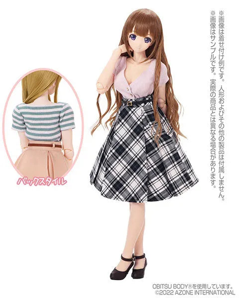 1/3 Scale AZO2 V-Neck Knit & Flare Skirt set Lilac x Blue Check (DOLL ACCESSORY)ㅤ – Azone International – ActionFigureBrasil