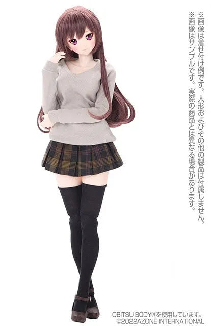 1/3 Scale's AZO2 Checkbox Pleated Skirt Charcoal Checker (DOLL ACCESSORY)ㅤ – Azone International – ActionFigureBrasil