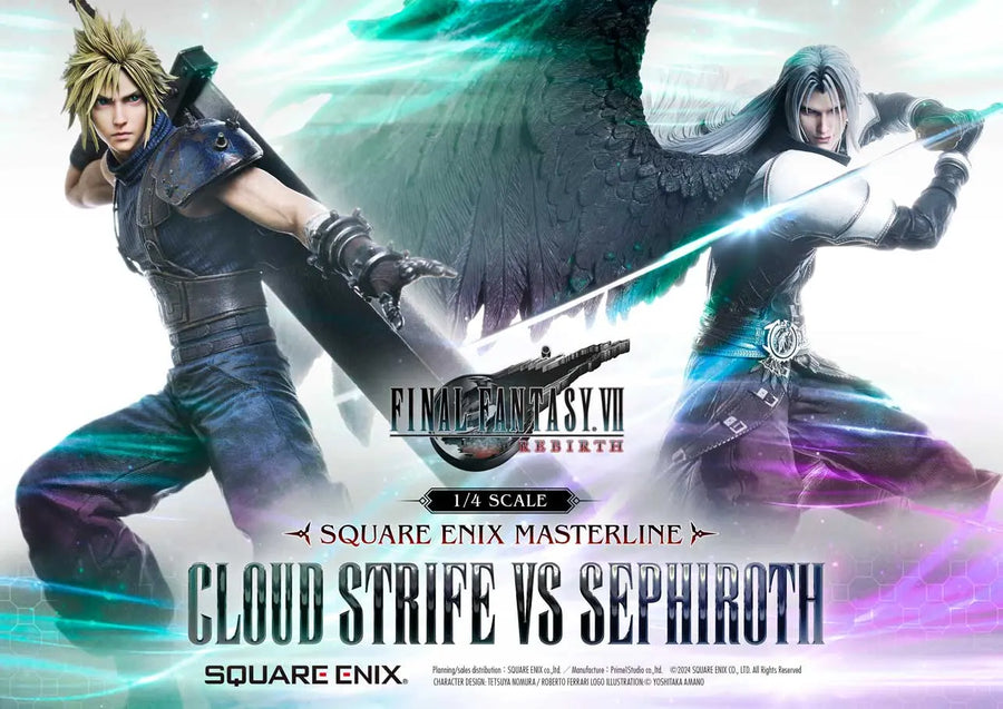 1/4 Scale - CLOUD STRIFE vs SEPHIROTH (Regular Version) FINAL FANTASY VII REBIRTH – Prime1Studio – ActionFigure Brasil