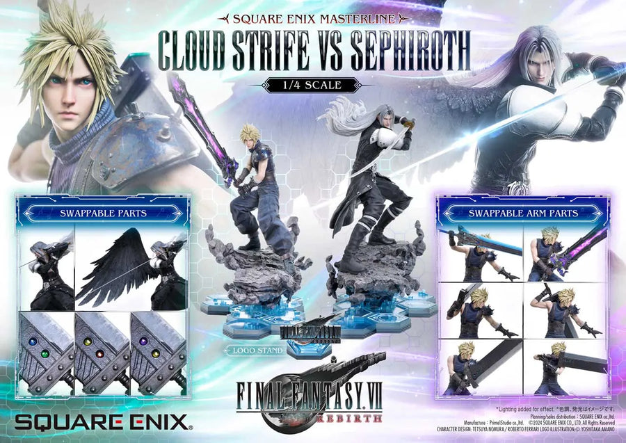 1/4 Scale - CLOUD STRIFE vs SEPHIROTH (Regular Version) FINAL FANTASY VII REBIRTH – Prime1Studio – ActionFigure Brasil