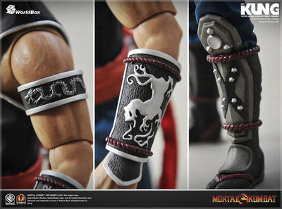 1/6 Action Figure - Mortal Kombat: Kung Laoㅤ – WorldBox – ActionFigureBrasil — com base expositora