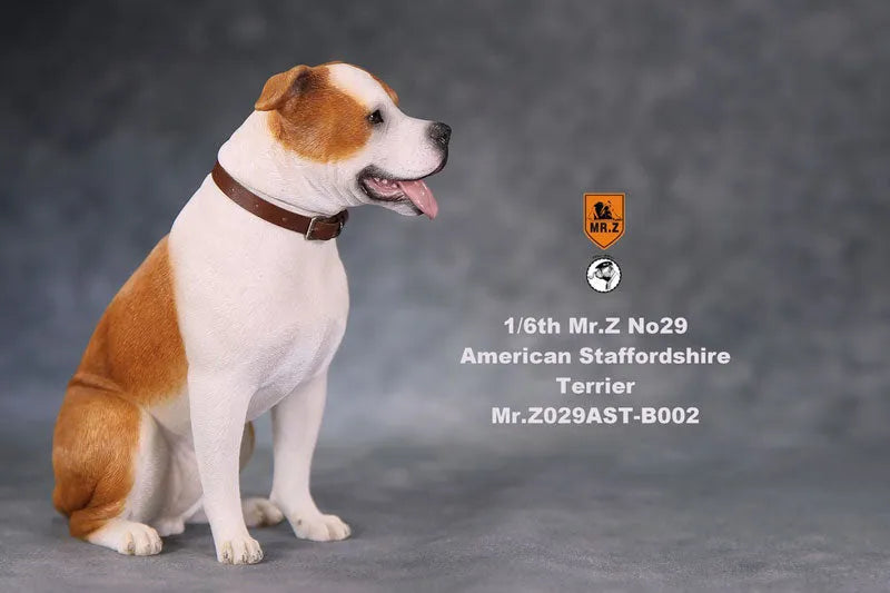 1/6 American Staffrodshire Terrier Statue Sitting B 002(Provisional Pre-order)ㅤ – Mr. Z – ActionFigure Brasil