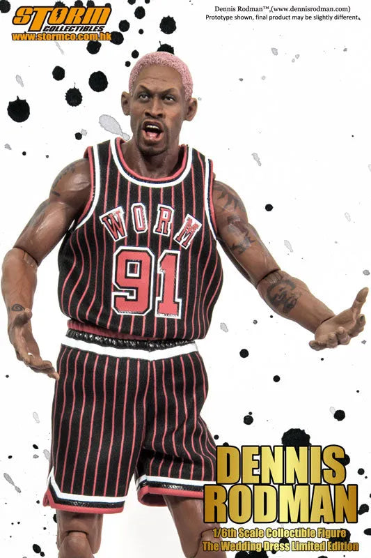 1/6 Collectible Figure Dennis Rodman The Wedding Dress Limited Editionㅤ – Storm Collectibles – ActionFigureBrasil
