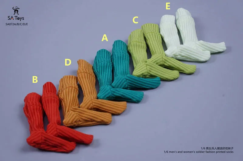 1/6 Color Socks 5 Color Set (DOLL ACCESSORY)ㅤ – SA TOYS – ActionFigureBrasil