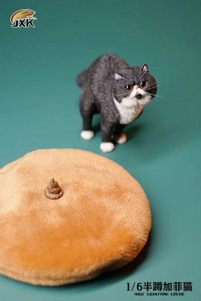 1/6 Exotic Shorthair Cat Half Squat Aㅤ – JXK Studio – ActionFigureBrasil — close
