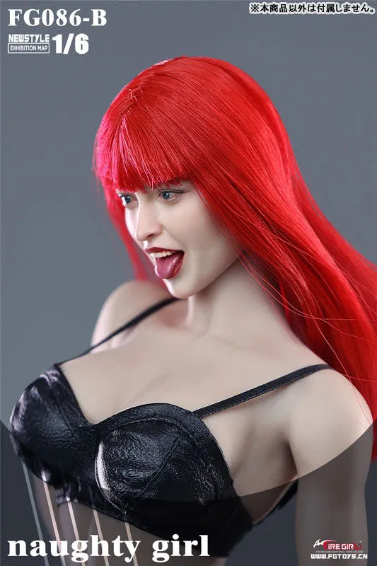 1/6 Female Head Naughty Girl 86Bㅤ – Fire Girl – ActionFigureBrasil