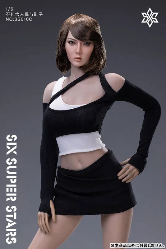 1/6 Female Outfit Black & White C [DOLL ACCESSORY]ㅤ – Six Super Stars – ActionFigureBrasil
