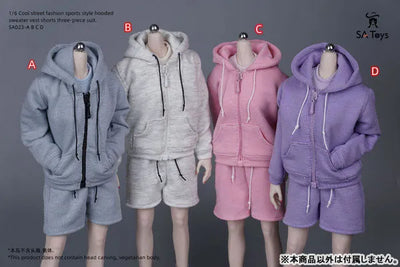 1/6 Female Outfit Cool Street Fashion Sports Style Sweat Set A (DOLL ACCESSORY)ㅤ – SA TOYS – ActionFigureBrasil — ângulo diferente