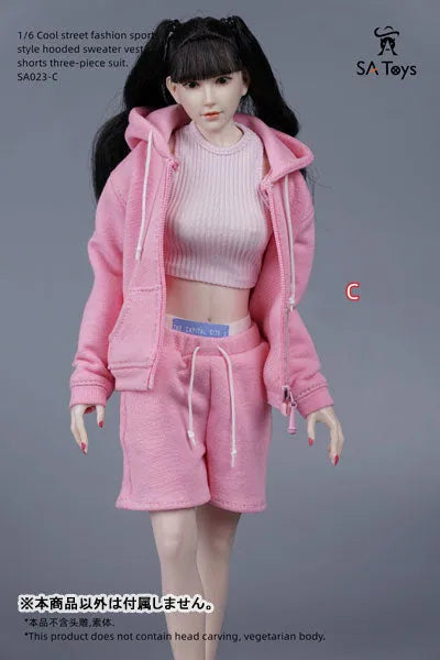 1/6 Female Outfit Cool Street Fashion Sports Style Sweat Set C (DOLL ACCESSORY)ㅤ – SA TOYS – ActionFigureBrasil