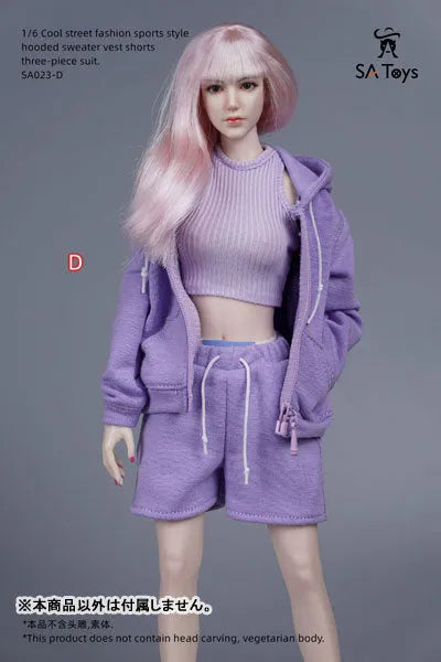 1/6 Female Outfit Cool Street Fashion Sports Style Sweat Set D (DOLL ACCESSORY)ㅤ – SA TOYS – ActionFigureBrasil