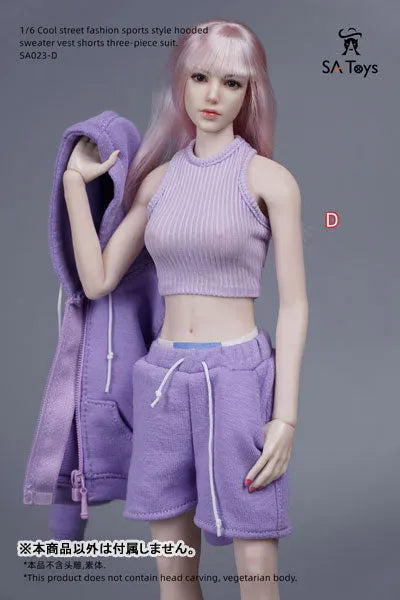 1/6 Female Outfit Cool Street Fashion Sports Style Sweat Set D (DOLL ACCESSORY)ㅤ – SA TOYS – ActionFigureBrasil