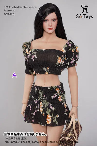 1/6 Female Outfit Crushed Bubble Sleeve Loose Skirt A (DOLL ACCESSORY)ㅤ – SA TOYS – ActionFigureBrasil — embalagem