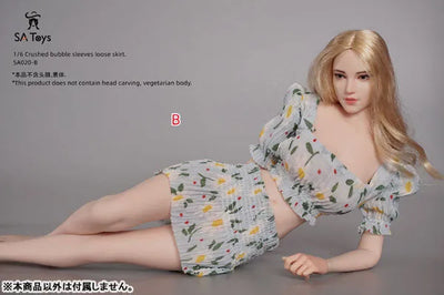 1/6 Female Outfit Crushed Bubble Sleeve Loose Skirt B (DOLL ACCESSORY)ㅤ – SA TOYS – ActionFigureBrasil — detalhe do produto