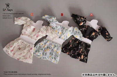 1/6 Female Outfit Crushed Bubble Sleeve Loose Skirt C (DOLL ACCESSORY)ㅤ – SA TOYS – ActionFigureBrasil — detalhe do produto