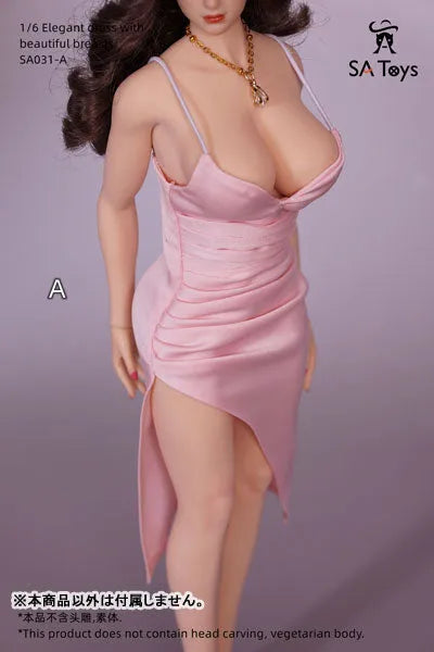 1/6 Female Outfit Elegant Dress for a Beautiful Bust A (DOLL ACCESSORY)ㅤ – SA TOYS – ActionFigureBrasil — ângulo diferente