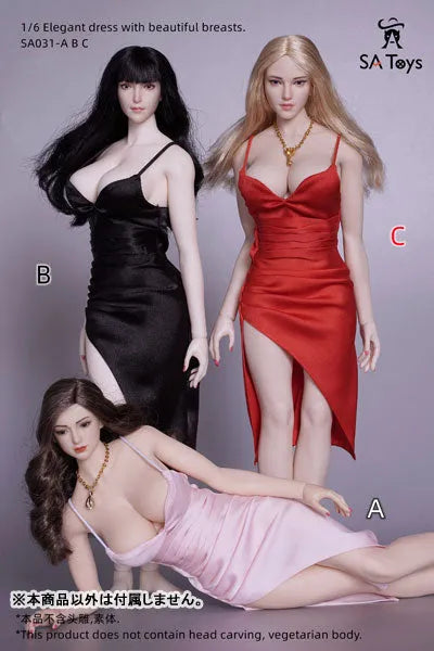 1/6 Female Outfit Elegant Dress for a Beautiful Bust C (DOLL ACCESSORY)ㅤ – SA TOYS – ActionFigureBrasil — close