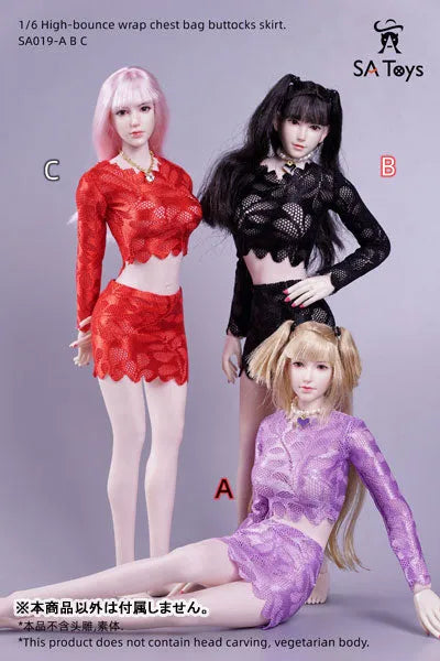 1/6 Female Outfit High Bounce Wrap Chest Bag Buttock Skirt A (DOLL ACCESSORY)ㅤ – SA TOYS – ActionFigureBrasil — close