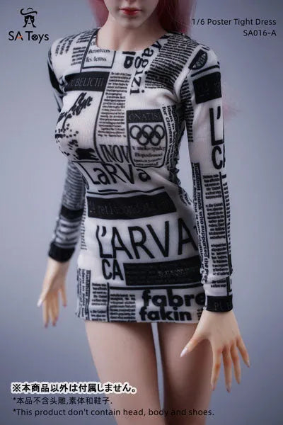 1/6 Female Outfit Poster Tight Dress A (DOLL ACCESSORY)ㅤ – SA TOYS – ActionFigureBrasil