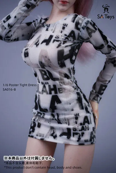 1/6 Female Outfit Poster Tight Dress B (DOLL ACCESSORY)ㅤ – SA TOYS – ActionFigureBrasil