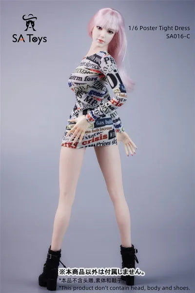 1/6 Female Outfit Poster Tight Dress C (DOLL ACCESSORY)ㅤ – SA TOYS – ActionFigureBrasil — close