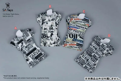 1/6 Female Outfit Poster Tight Dress C (DOLL ACCESSORY)ㅤ – SA TOYS – ActionFigureBrasil — ângulo diferente