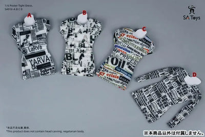 1/6 Female Outfit Poster Tight Dress C (DOLL ACCESSORY)ㅤ – SA TOYS – ActionFigureBrasil — detalhe do produto