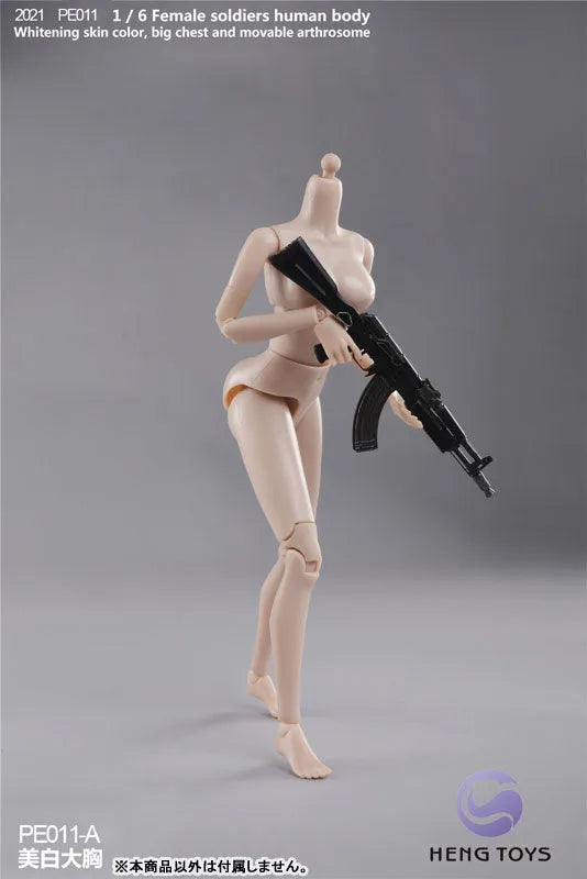 1/6 Female Soldier Human Body (Body) Pale/ Big Bust Aㅤ – HENG Toys – ActionFigureBrasil