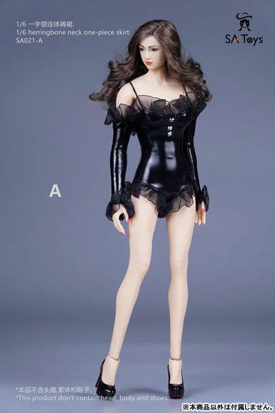 1/6 Herringbone Neck One-piece Dress Skirt A (DOLL ACCESSORY)ㅤ – SA TOYS – ActionFigureBrasil — close
