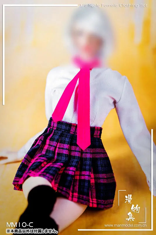 1/6 High School Girl Uniform Set / Pink Plaid (DOLL ACCESSORY)(Provisional Pre-order)ㅤ – Manmodel – ActionFigure Brasil
