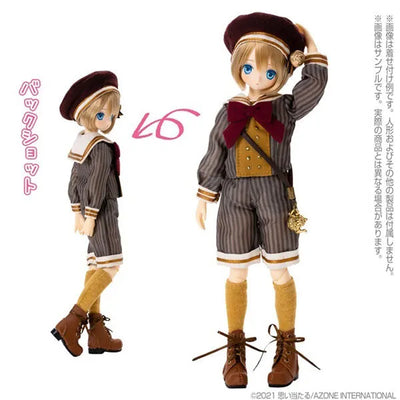 1/6 Komorebimori's Clothing Shop PNXS "Innocent Sailor & Half Pants" Set Bordeaux x Gray Stripe (DOLL ACCESSORY)ㅤ – Azone International – ActionFigureBrasil