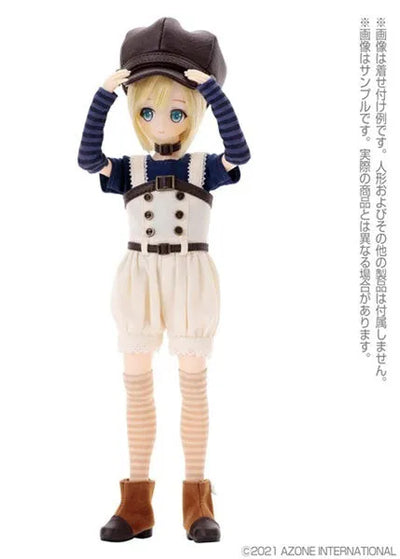 1/6 PNXS Odekake Casket & Salopette Pants Set -Alvastaria outfit collection- Dark Brown x Milk (DOLL ACCESSORY)ㅤ – Azone International – ActionFigureBrasil