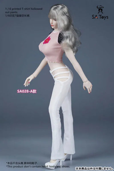 1/6 Print T-shirt Hollowood Out Pants A (DOLL ACCESSORY)ㅤ – SA TOYS – ActionFigureBrasil — ângulo diferente
