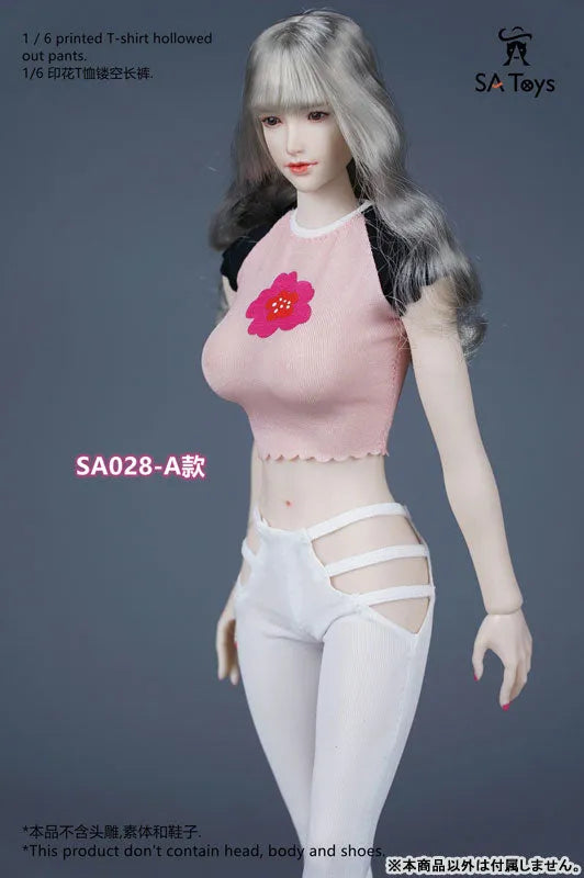 1/6 Print T-shirt Hollowood Out Pants A (DOLL ACCESSORY)ㅤ – SA TOYS – ActionFigureBrasil