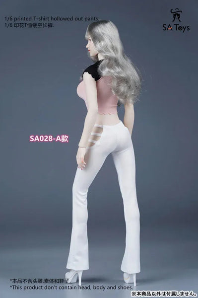 1/6 Print T-shirt Hollowood Out Pants A (DOLL ACCESSORY)ㅤ – SA TOYS – ActionFigureBrasil — acessórios