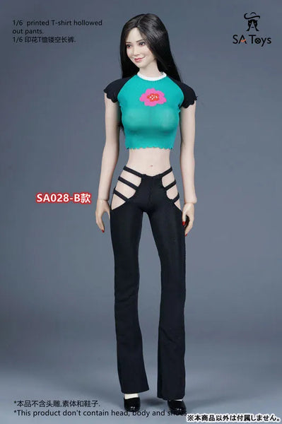 1/6 Print T-shirt Hollowood Out Pants B (DOLL ACCESSORY)ㅤ – SA TOYS – ActionFigureBrasil