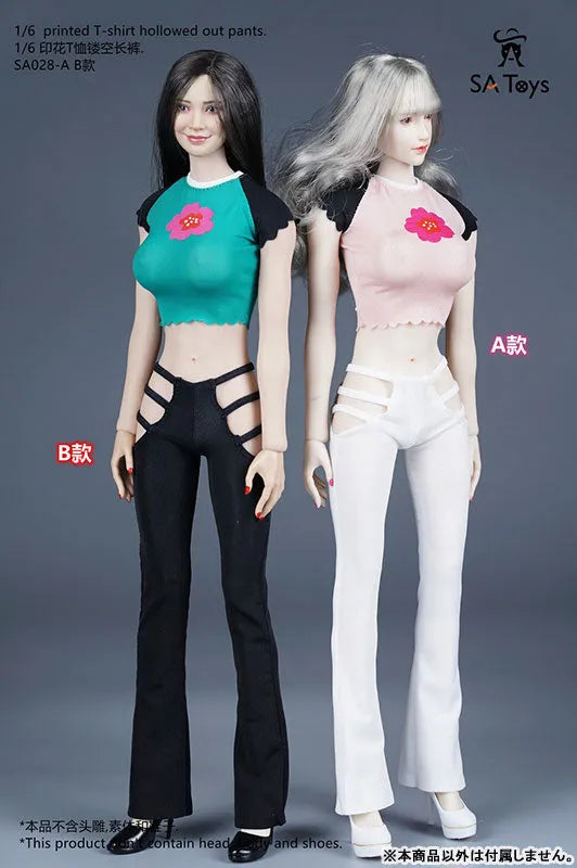 1/6 Print T-shirt Hollowood Out Pants B (DOLL ACCESSORY)ㅤ – SA TOYS – ActionFigureBrasil