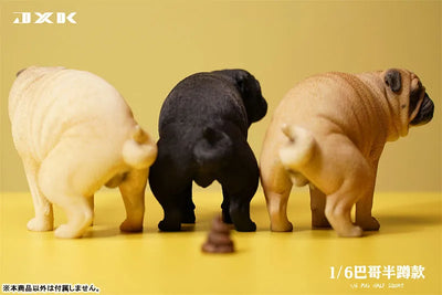 1/6 Pug Half Squat Cㅤ – JXK Studio – ActionFigureBrasil — ângulo diferente