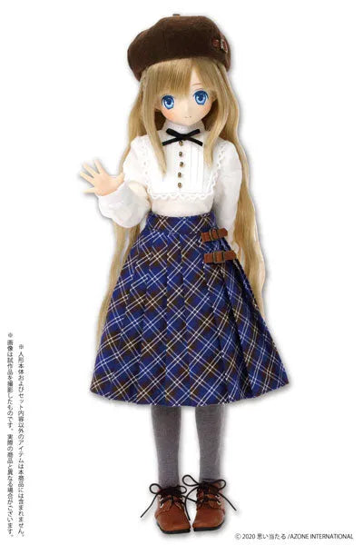 1/6 Pure Neemo Wear PNM British Girl Set White x Blue Checker (DOLL ACCESSORY)ㅤ – Azone – ActionFigureBrasil