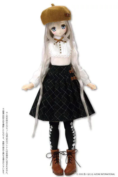 1/6 Pure Neemo Wear PNM British Girl Set White x Green Checker (DOLL ACCESSORY)ㅤ – Azone – ActionFigureBrasil