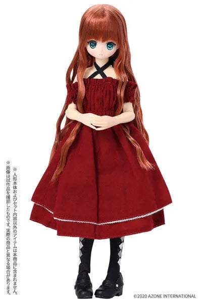 1/6 Pure Neemo Wear PNM Bust Shirring One-piece Dress Set Bordeaux (DOLL ACCESSORY)ㅤ – Azone International – ActionFigureBrasil — ângulo diferente